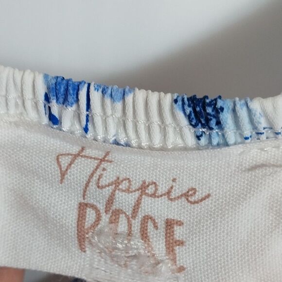 Hippie Rose Top Sz M Floral Off The Shoulder Peasant Cottagecore Beachy Boho - Picture 5 of 7